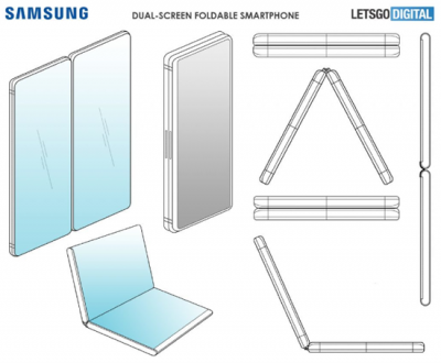 Samsung изобрела необычный складной смартфон 