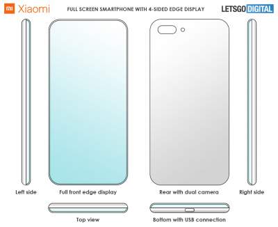 Xiaomi запатентовала дисплей на всю лицевую панель смартфона